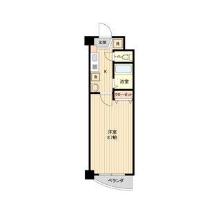 LA DOUCEUR宮町(1K/1階)の間取り写真
