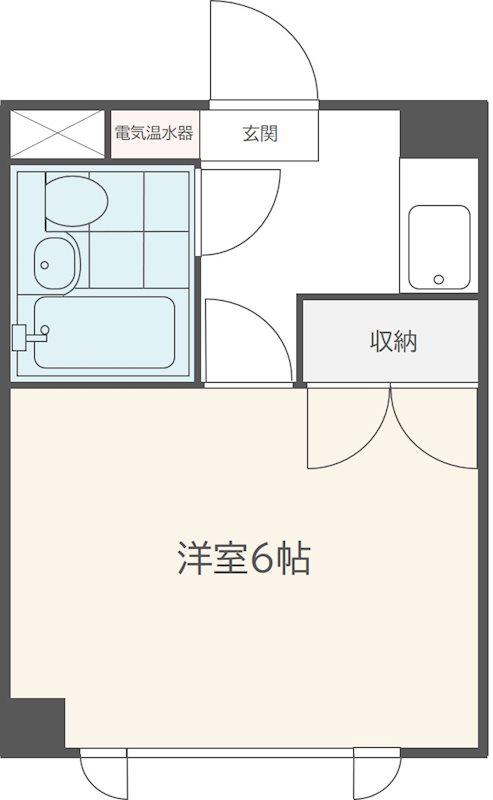 グリーンファーム丸屋(1K/2階)の間取り写真