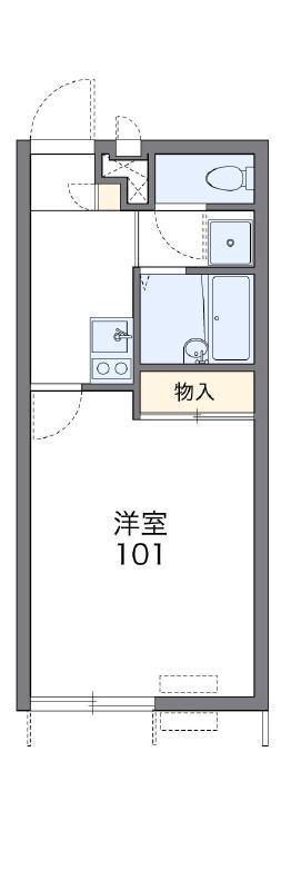 レオパレスピュアIII(1K/1階)の間取り写真