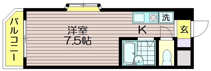 タナック千歳烏山(ワンルーム/2階)の間取り写真