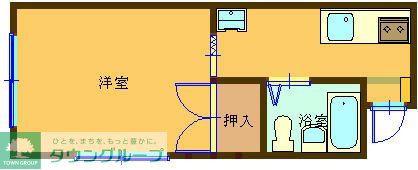 モンパレス国定第1-5号館(1K/1階)の間取り写真