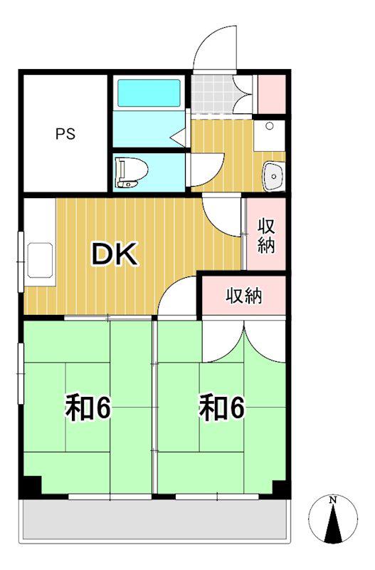 鈴木ビル(2DK/3階)の間取り写真