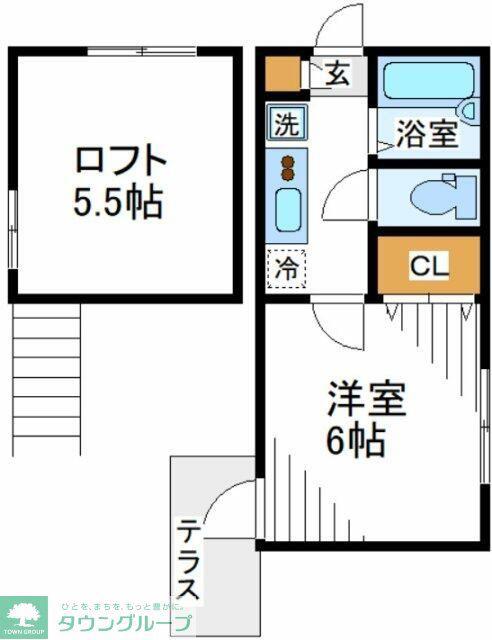 メゾンフラワー新高円寺(1K/1階)の間取り写真