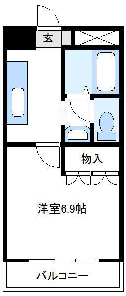 マーガレットSK(1K/2階)の間取り写真