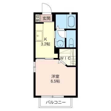 西武新宿線 航空公園駅 徒歩11分 2階建 築22年(1K/1階)の間取り写真