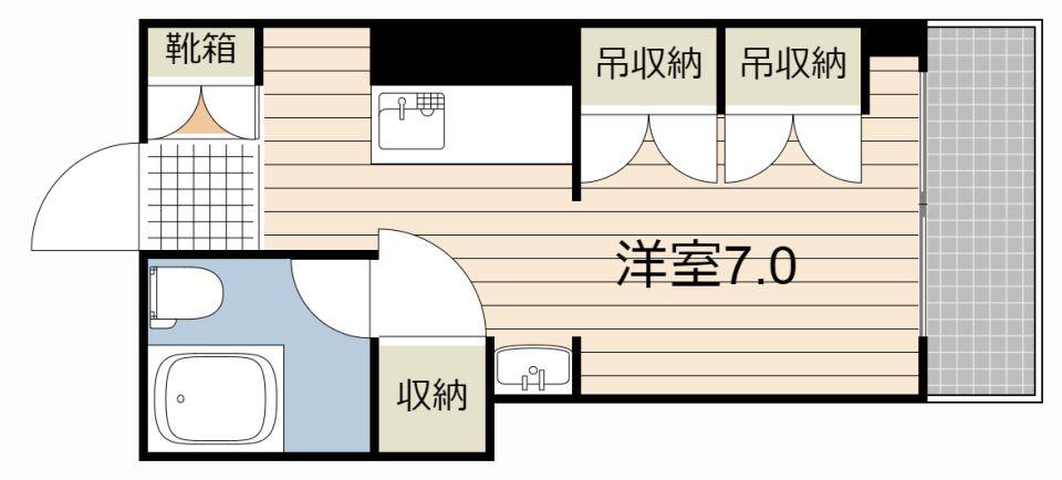 MARIN.II(ワンルーム/3階)の間取り写真