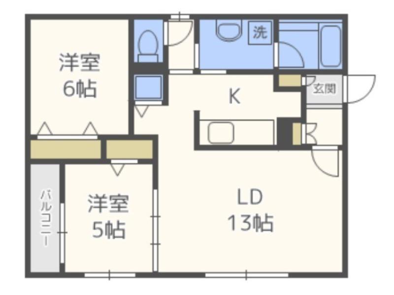ビクトリーA棟(2LDK/3階)の間取り写真