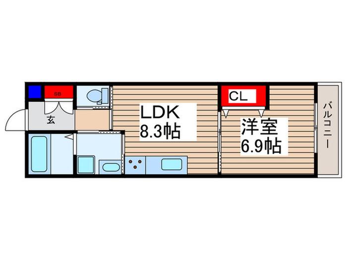 ふじみアプリコット・ガーデン(1LDK/1階)の間取り写真