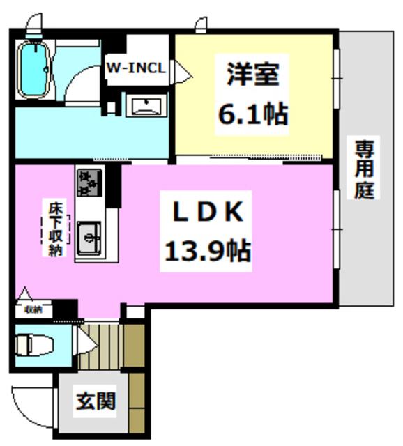 MAISON RENARBRE(1LDK/1階)の間取り写真