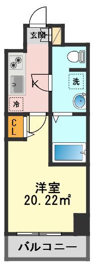 マイナビSTAY葛飾新小岩(1K/3階)の間取り写真