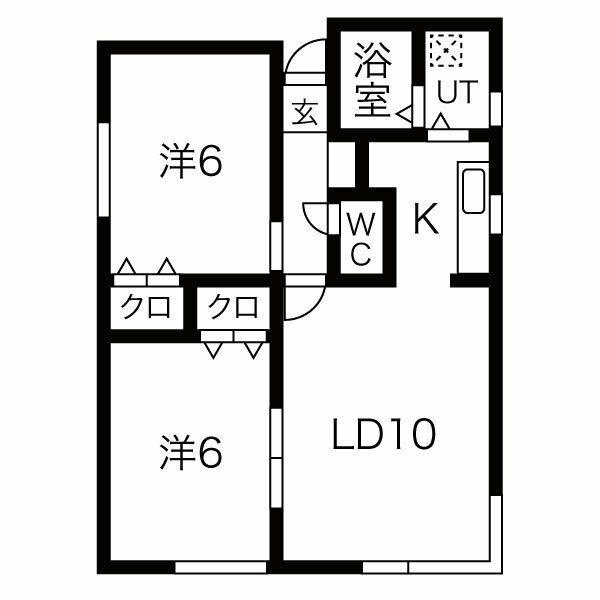 トップレジデンスII(2LDK/3階)の間取り写真