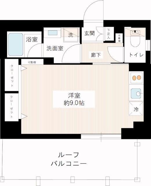 MAXIV平和台(ワンルーム/4階)の間取り写真