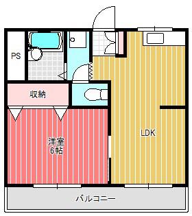 メゾン矢澤(1LDK/1階)の間取り写真
