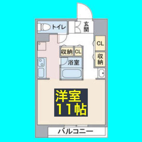 ラクロア(ワンルーム/5階)の間取り写真