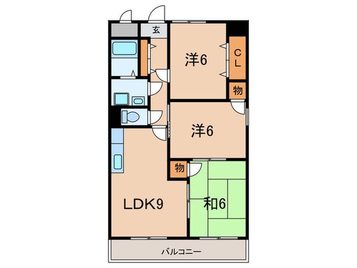エスペランサ(3LDK/2階)の間取り写真