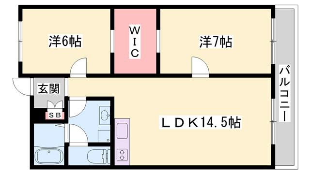 サンコミュ二ティ(2LDK/1階)の間取り写真