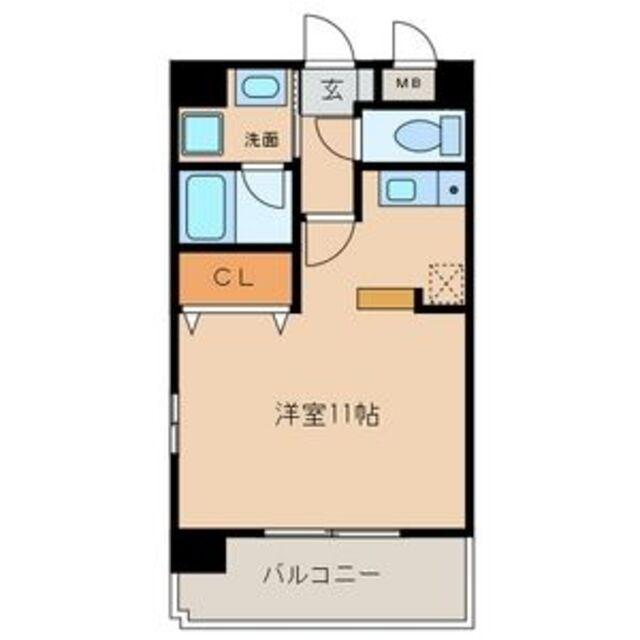 地下鉄鶴舞線 上小田井駅 徒歩3分 5階建 築17年(ワンルーム/2階)の間取り写真
