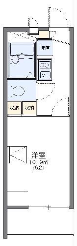 レオパレス九番街(1K/1階)の間取り写真
