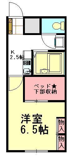 レオパレスDANDELION(1K/2階)の間取り写真
