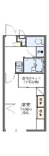 レオパレスサングリーン(1K/2階)の間取り写真