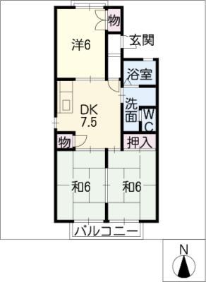 HOUSE OF IMAISE(3DK/2階)の間取り写真