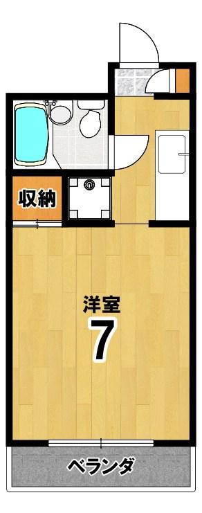 ファーストロイヤルハウス(ワンルーム/4階)の間取り写真
