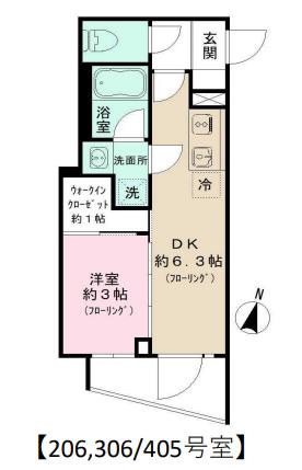 IPSE代々木上原DLX イプセ代々木上原デラックス(1DK/2階)の間取り写真