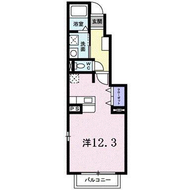 クレメントA(ワンルーム/1階)の間取り写真
