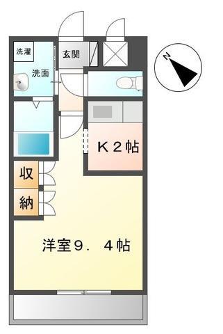 センチュリーM(1K/1階)の間取り写真