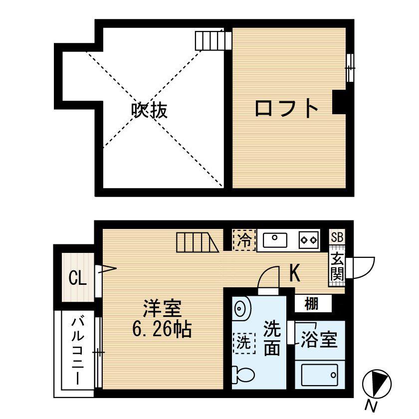 LAPIS検見川 (ワンルーム/1階)の間取り写真