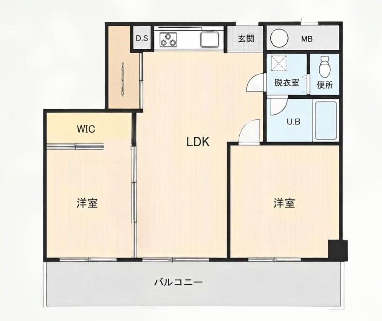 スカイコート大手町(2LDK/8階)の間取り写真