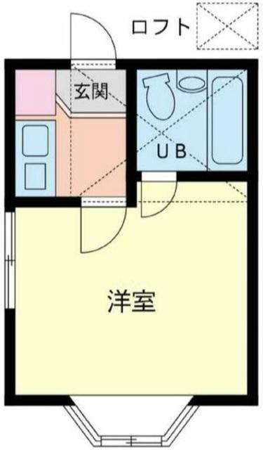 ネオプラザ三ッ沢(1K/2階)の間取り写真