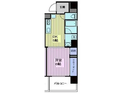 リヴドピエール(1DK/9階)の間取り写真