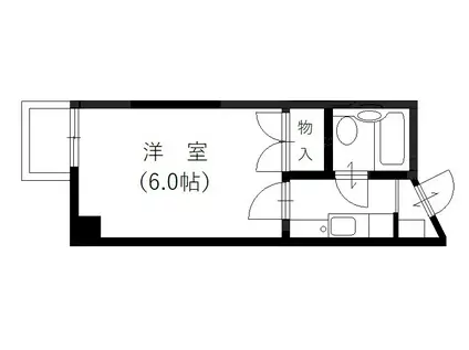 パラシオン高岡町(1K/4階)の間取り写真