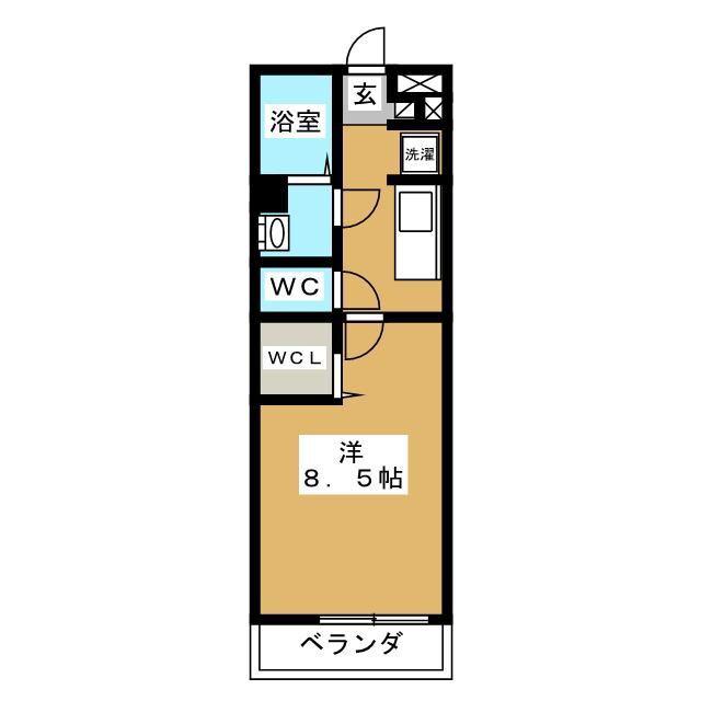 リブリ柏(1K/2階)の間取り写真