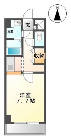 デロリアン(1K/1階)の間取り写真