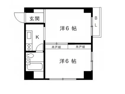 ルシエール金沢(2K/3階)の間取り写真