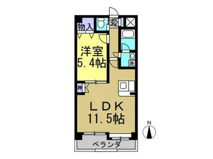 名鉄常滑線 榎戸駅(愛知) 徒歩8分 3階建 築18年(1LDK/3階)の間取り写真
