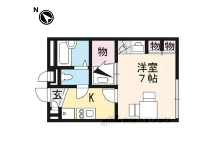 レオパレスK&K Ⅱ(1K/2階)の間取り写真