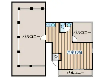 M.夢想館III(ワンルーム/5階)の間取り写真