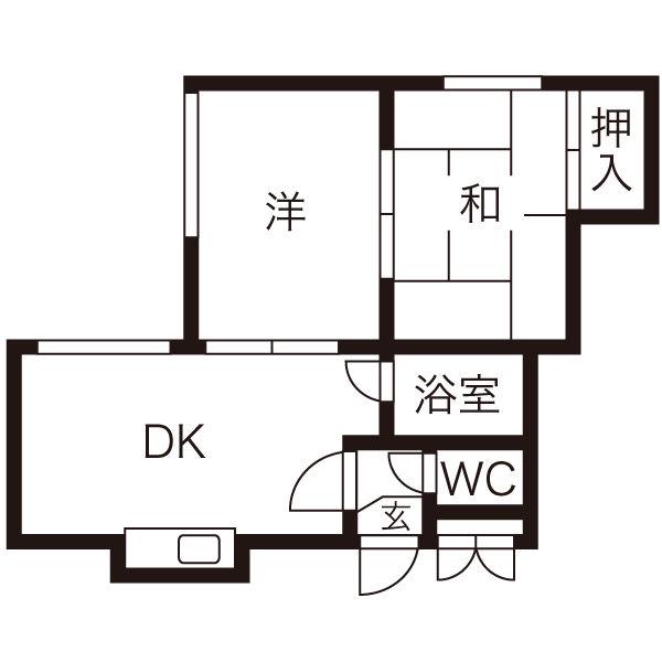 エステート35(2LDK/4階)の間取り写真