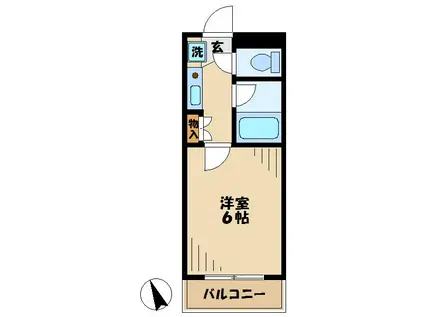 クレールマンション(1K/1階)の間取り写真