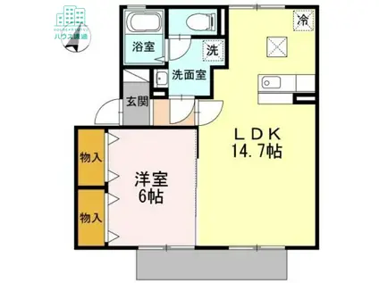 セジュールTOMOB(1LDK/1階)の間取り写真