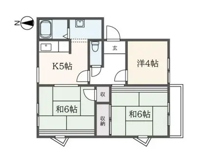 メゾン・ハナミズキ(3K/2階)の間取り写真