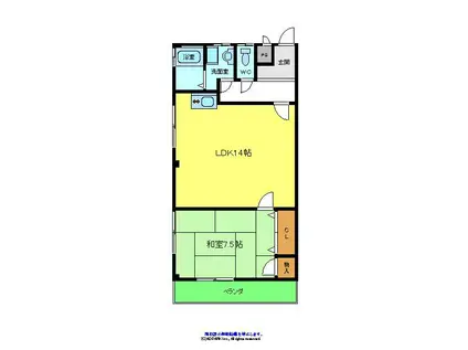 西板持Ⅲ(1LDK/2階)の間取り写真
