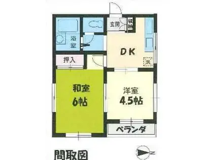 メゾンミヤタカ(2DK/1階)の間取り写真