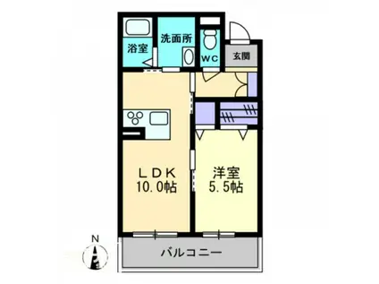 シャーメゾンES(1LDK/3階)の間取り写真