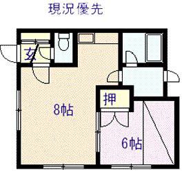 セラーノV(1LDK/1階)の間取り写真