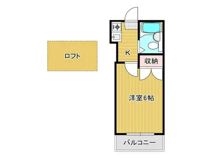 コビソル姪浜(1K/1階)の間取り写真