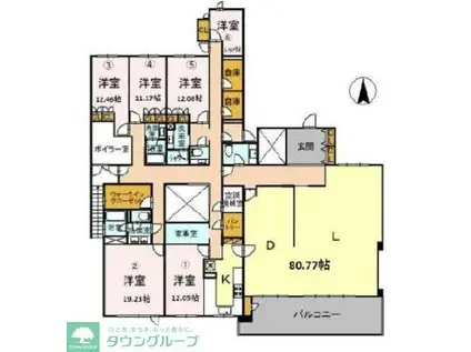 南部坂コンパウンド(6LDK/2階)の間取り写真